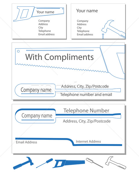 Zestaw dwa wizytówkę projekty komplement Zdjęcia stock © ronfromyork
