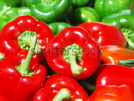 Rot Paprika grünen Markt abstrakten Stock foto © ronfromyork