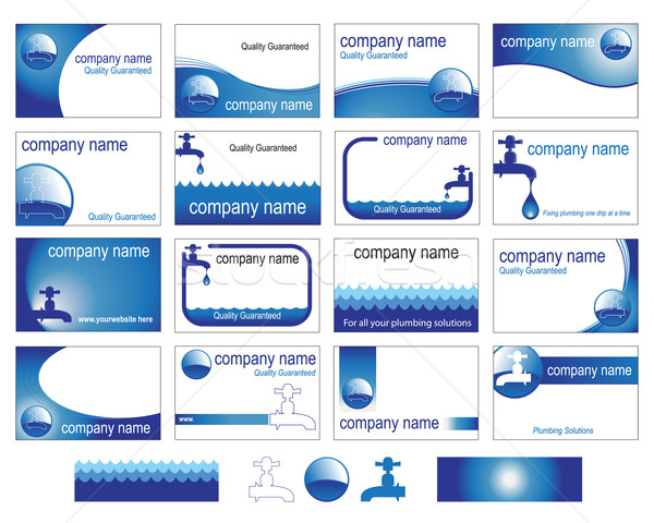 Fontanería comercio dieciséis interesante tarjeta de visita Foto stock © ronfromyork
