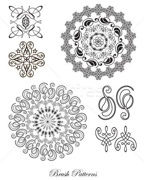 Pinsel Muster Kreis Formen besitzen Stock foto © ronfromyork