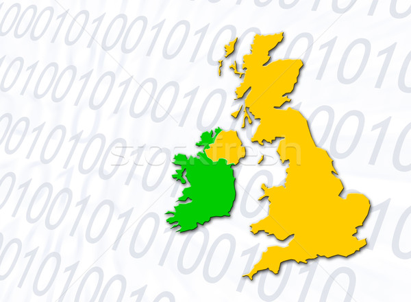 Online groot-brittannië schets kaart aantal patroon Stockfoto © ronfromyork