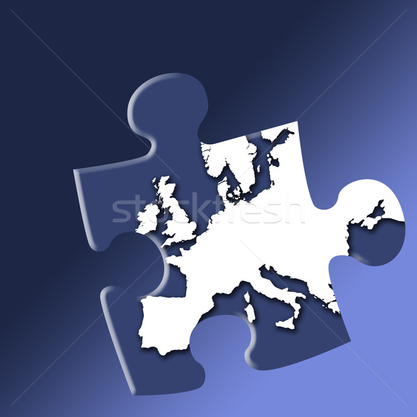 Stok fotoğraf: Avrupa · bilmece · parça · harita