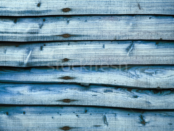 Blau Zaun Panel Holz Wiederholung Hintergrund Stock foto © ronfromyork