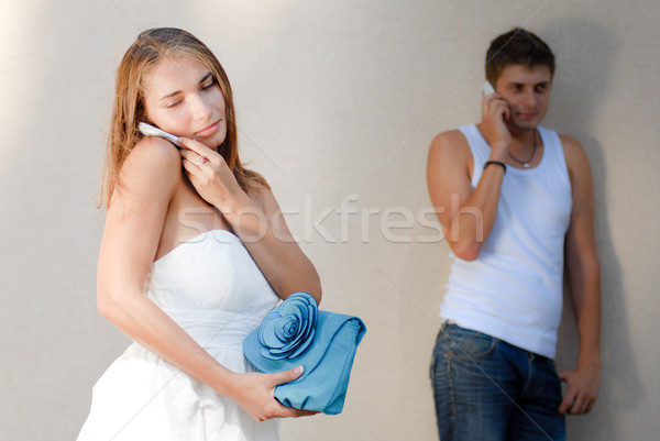 Man calling to his girlfriend Stock photo © rosipro