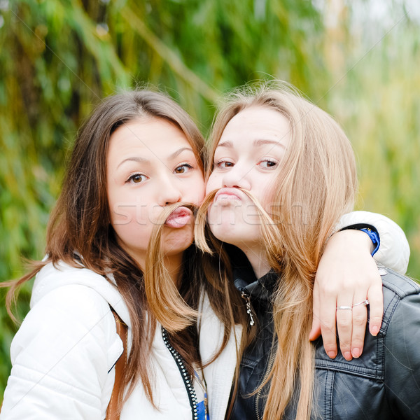 Two happy teenage girl friends Stock photo © rosipro
