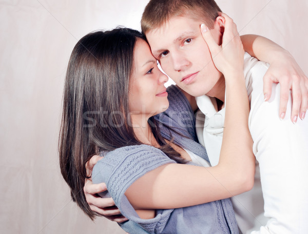 Happy young couple embracing Stock photo © rosipro