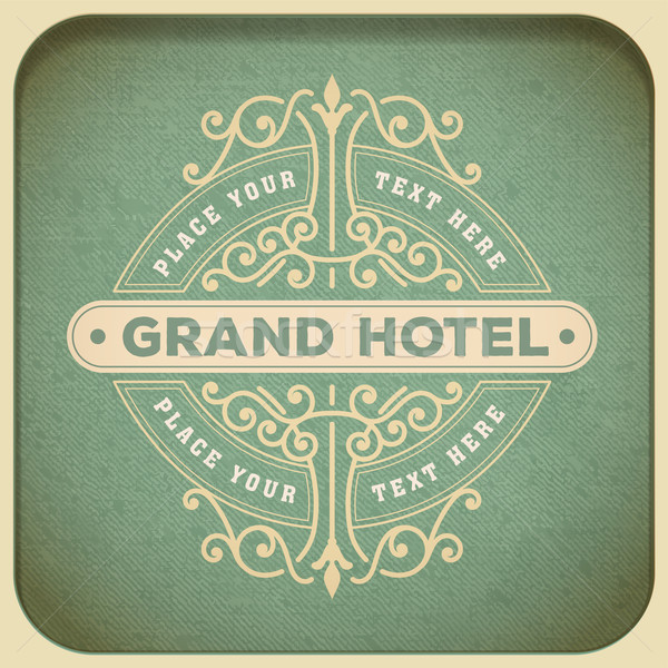 Vintage logo modello hotel ristorante business Foto d'archivio © roverto