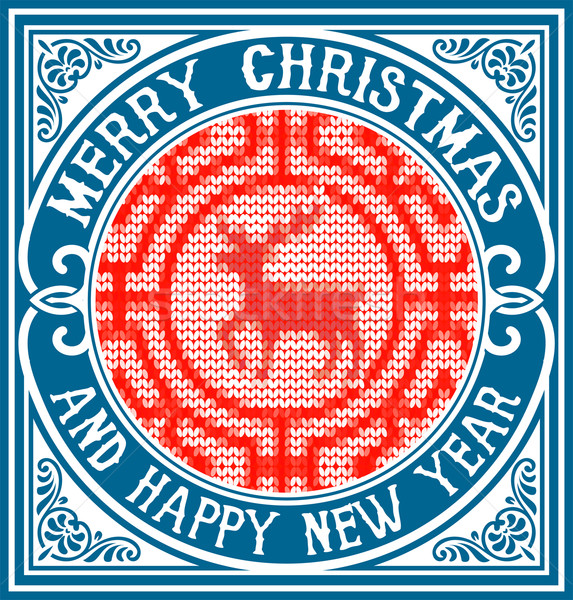 ストックフォト: クリスマス · グリーティングカード · ヴィンテージ · 飾り · 装飾 · 陽気な