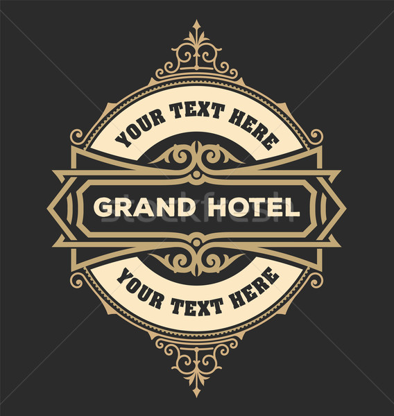 vintage logo template, Hotel, Restaurant, Business Identity set. Stock photo © roverto