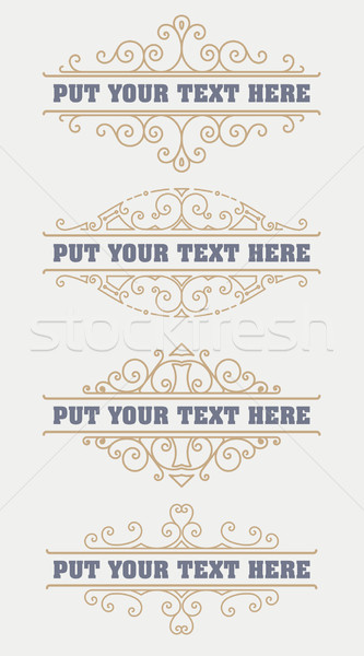 vintage logo template, Hotel, Restaurant, Business Identity set. Stock photo © roverto