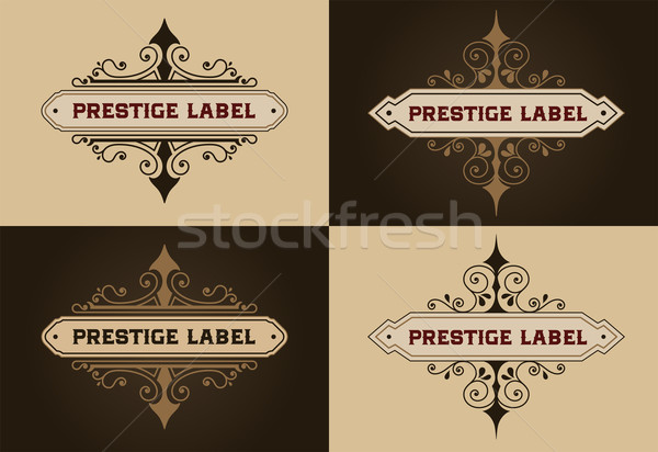 Set Logos Vorlage Marke Zeichen Identität Stock foto © roverto
