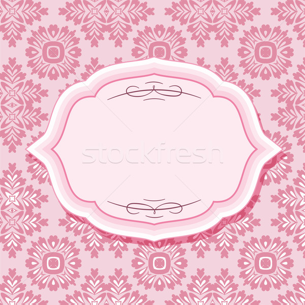Frame on patterns in pastel pink. Stock photo © roverto