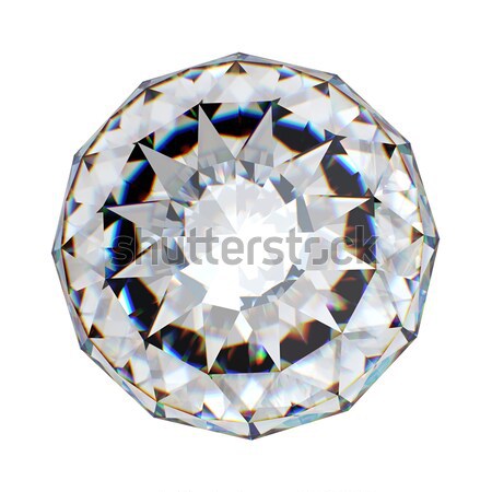 Gyémánt zseniális vág nézőpont izolált fehér Stock fotó © Rozaliya