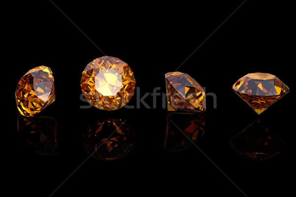 Isolato gemma moda arancione gioiello cristallo Foto d'archivio © Rozaliya