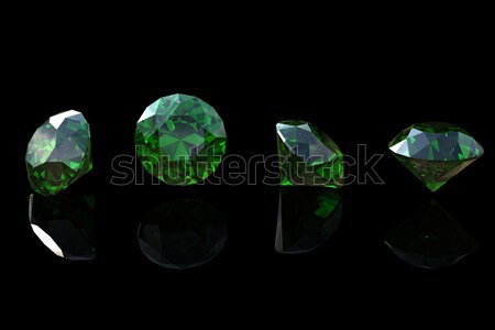 Smaragd isoliert weiß Edelstein Mode Juwel Stock foto © Rozaliya