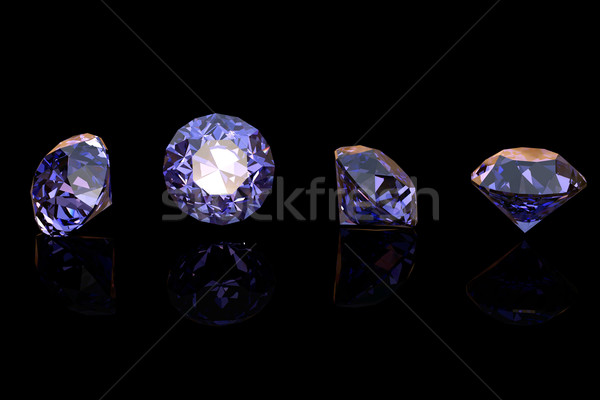 Ametista isolato nero gemma moda diamante Foto d'archivio © Rozaliya