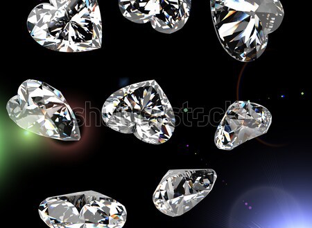 Diamante brilhante cortar perspectiva preto jóias Foto stock © Rozaliya