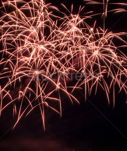 Kleurrijk vuurwerk donkere hemel verjaardag nacht Stockfoto © rozbyshaka