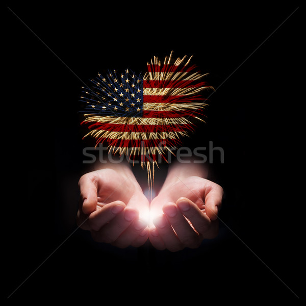 Independence day. My heart with love to usa. Stock photo © rozbyshaka