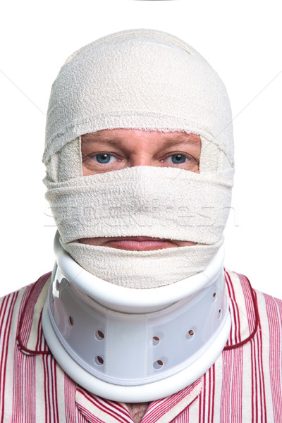 Injured man with a head bandage Stock photo © RTimages