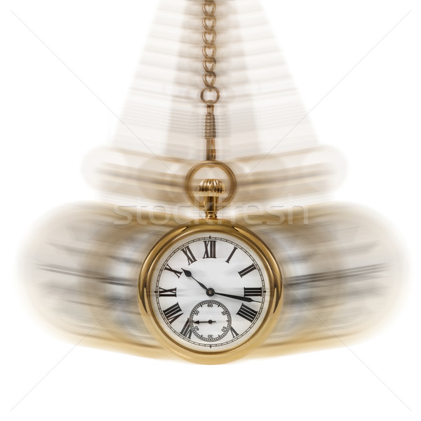 Foto stock: Tempo · movimento · branco · imagem · cadeia · ouro