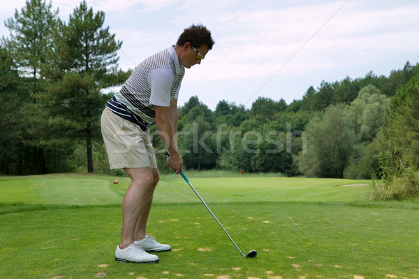 Golfer teeing off Stock photo © RTimages