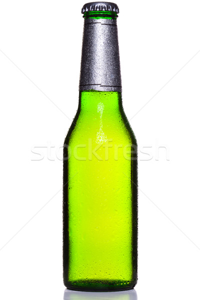 Cold bottle of beer isolated on white Stock photo © RTimages