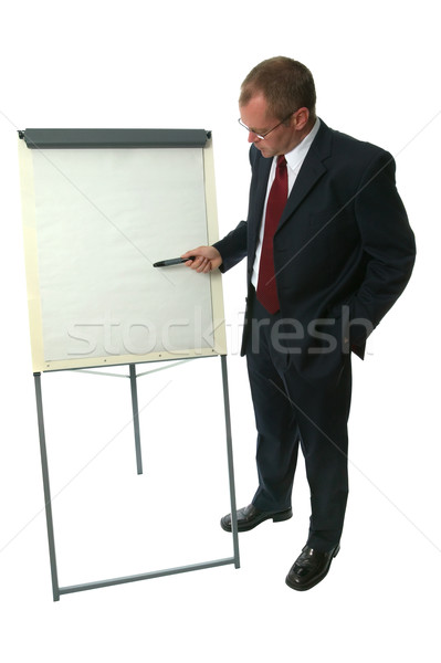 Buisnessman flipchart Stock photo © RTimages