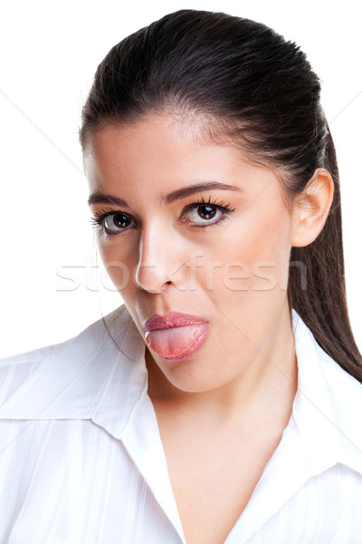Woman sticking her tongue out Stock photo © RTimages