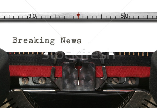 Stock photo: Typewriter Breaking News