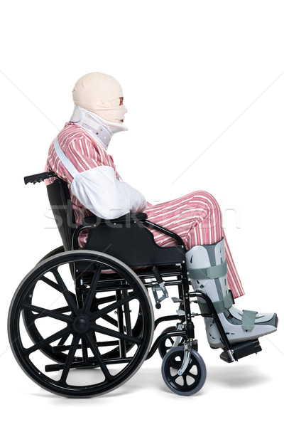 Injured man in a wheelchair Stock photo © RTimages