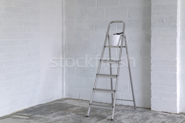 Stepladder and paint pot Stock photo © RTimages