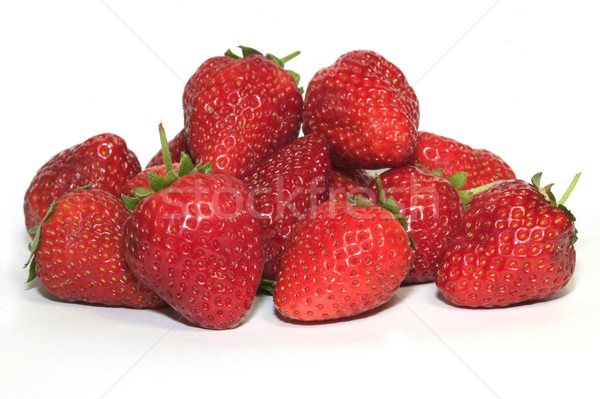 Fraises groupe isolé blanche été [[stock_photo]] © RTimages