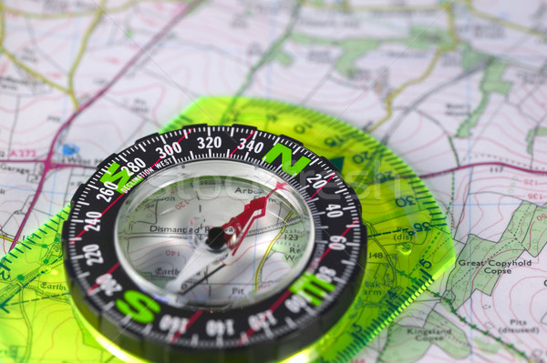 Compass on map  Stock photo © RTimages