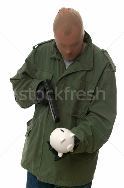 Alcancía robo banco ladrón armado persona Foto stock © RTimages