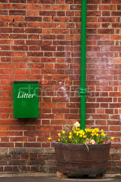 Litter bin on the wall Stock photo © RTimages