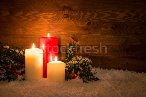 Christmas candles still life Stock photo © RTimages