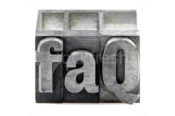 Letterpress FAQ Stock photo © RTimages