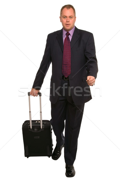 Businessman with travel luggage Stock photo © RTimages