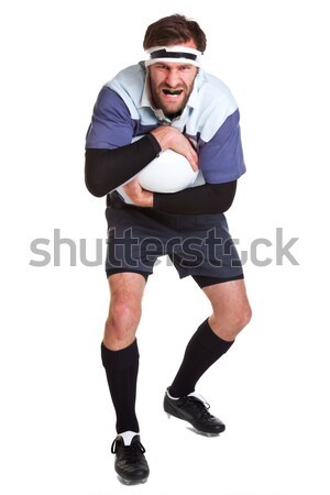 Rugby player cut out on white Stock photo © RTimages