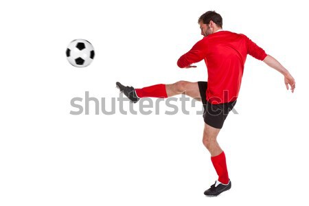 Voetballer witte foto voetballer man Stockfoto © RTimages