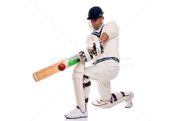 Cricketer playing a shot Stock photo © RTimages