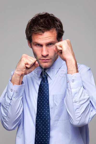 Businessman ready to do battle Stock photo © RTimages