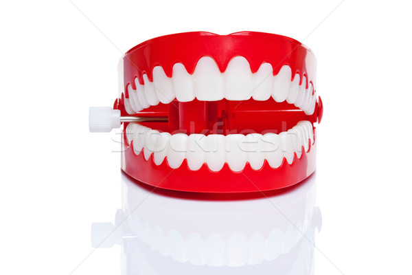 Zęby pary żart wiatr w górę Zdjęcia stock © RTimages