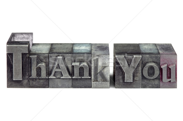 Letterpress Thank You Stock photo © RTimages
