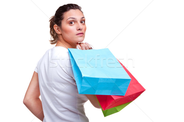 Young woman carrying shopping bags Stock photo © RTimages