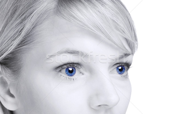 Abstract of blond woman with blue eyes Stock photo © RTimages