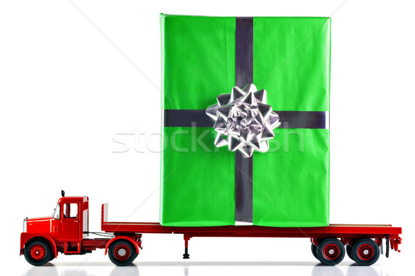 Gift wrapped present being delivered by truck Stock photo © RTimages