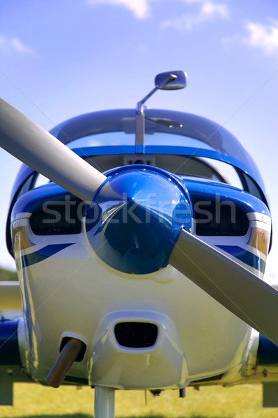 Stock photo: Light aircraft frontal