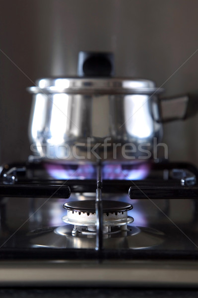 Gas hob and pan  Stock photo © RTimages